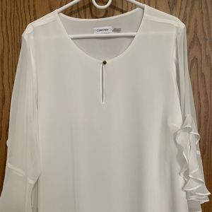 Calvin Klein Plus Size 1x Bell Sleeve Blouse